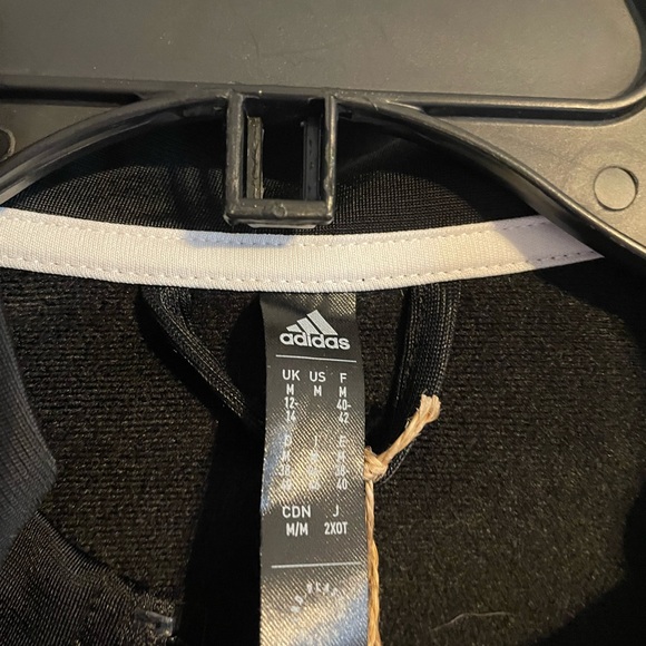 Adidas Black Track Jacket with White Stripes - Picture 6 of 6